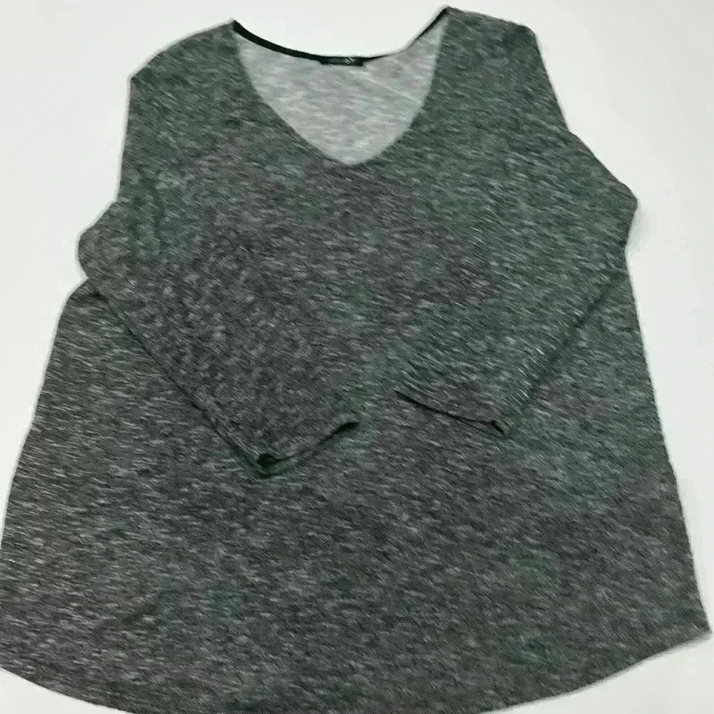 Papermoon from Stitch Fix gray stretch tunic blouse Size 1X Item # 6C - Picture 1 of 6